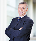 Portrait of middle-aged businessman in suit